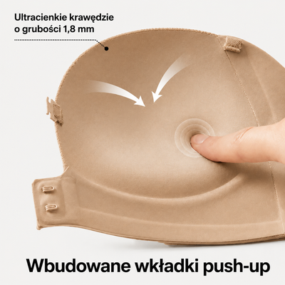 Bezramiączkowy biustonosz push-up