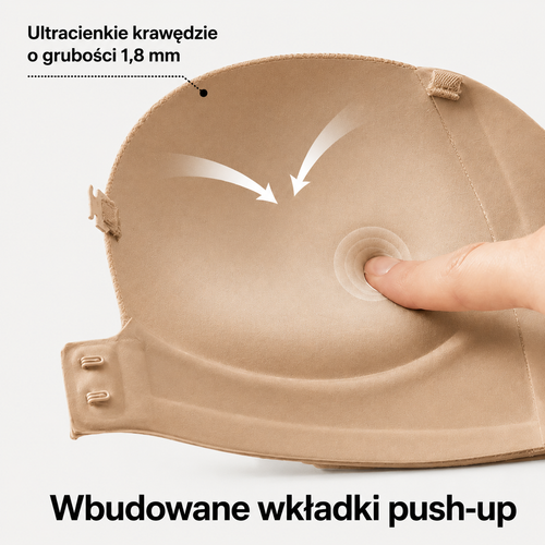 Bezramiączkowy biustonosz push-up